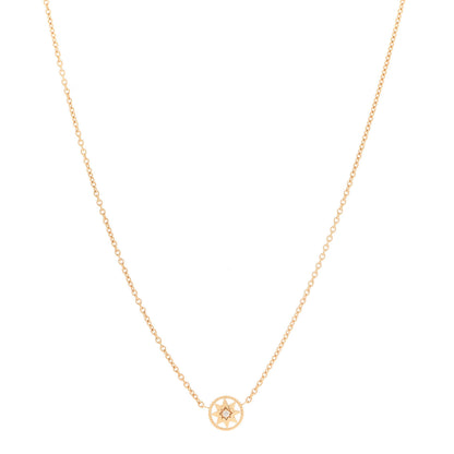 Christian Dior 18K Yellow Gold Diamond XS Rose Des Vents Necklace 1 of 7