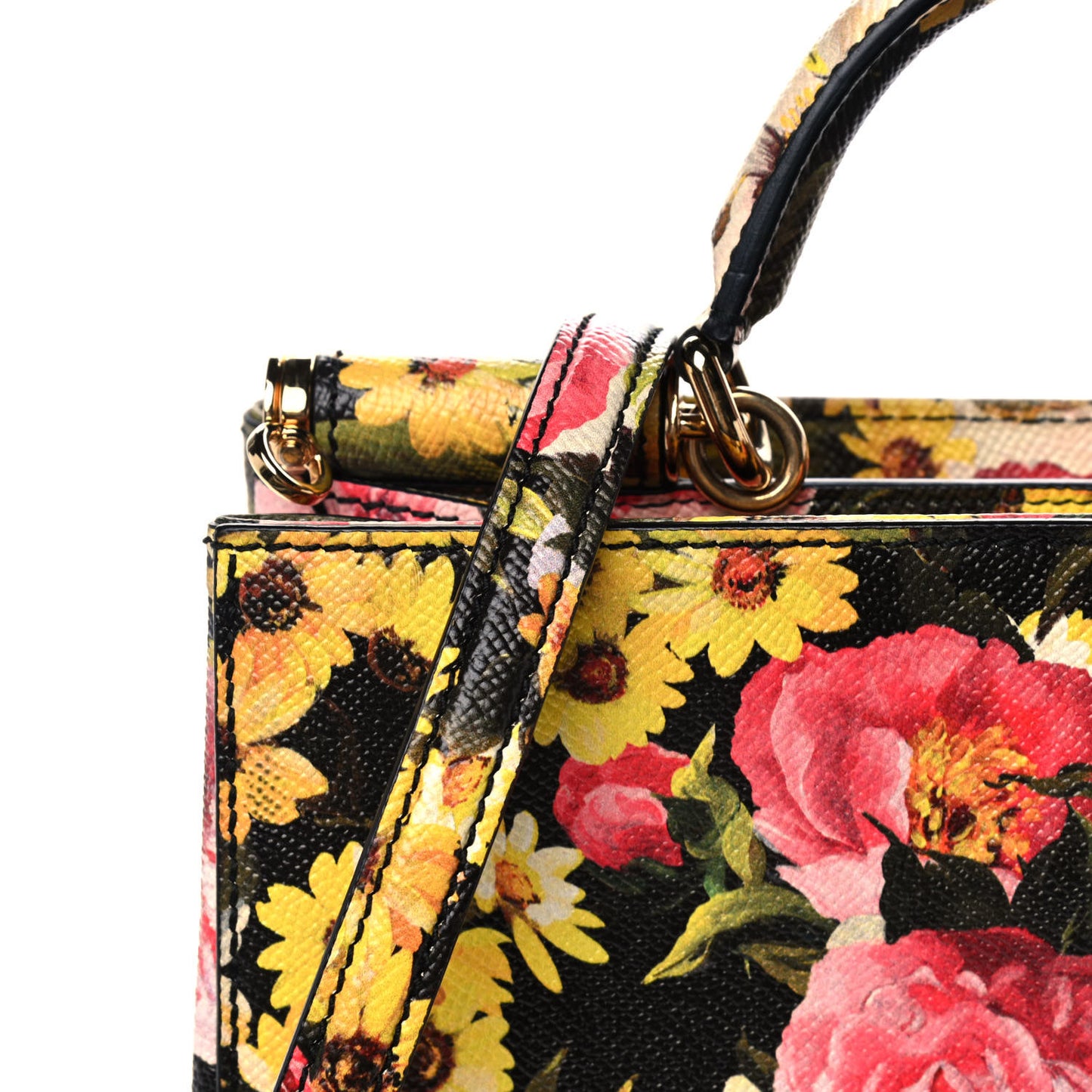 Dauphine Floral Print Miss Sicily Satchel Peony Margherita