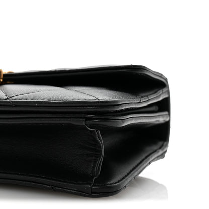 Chanel Shiny Calfskin Quilted Mini Metal Top Handle Flap Black 10 of 10