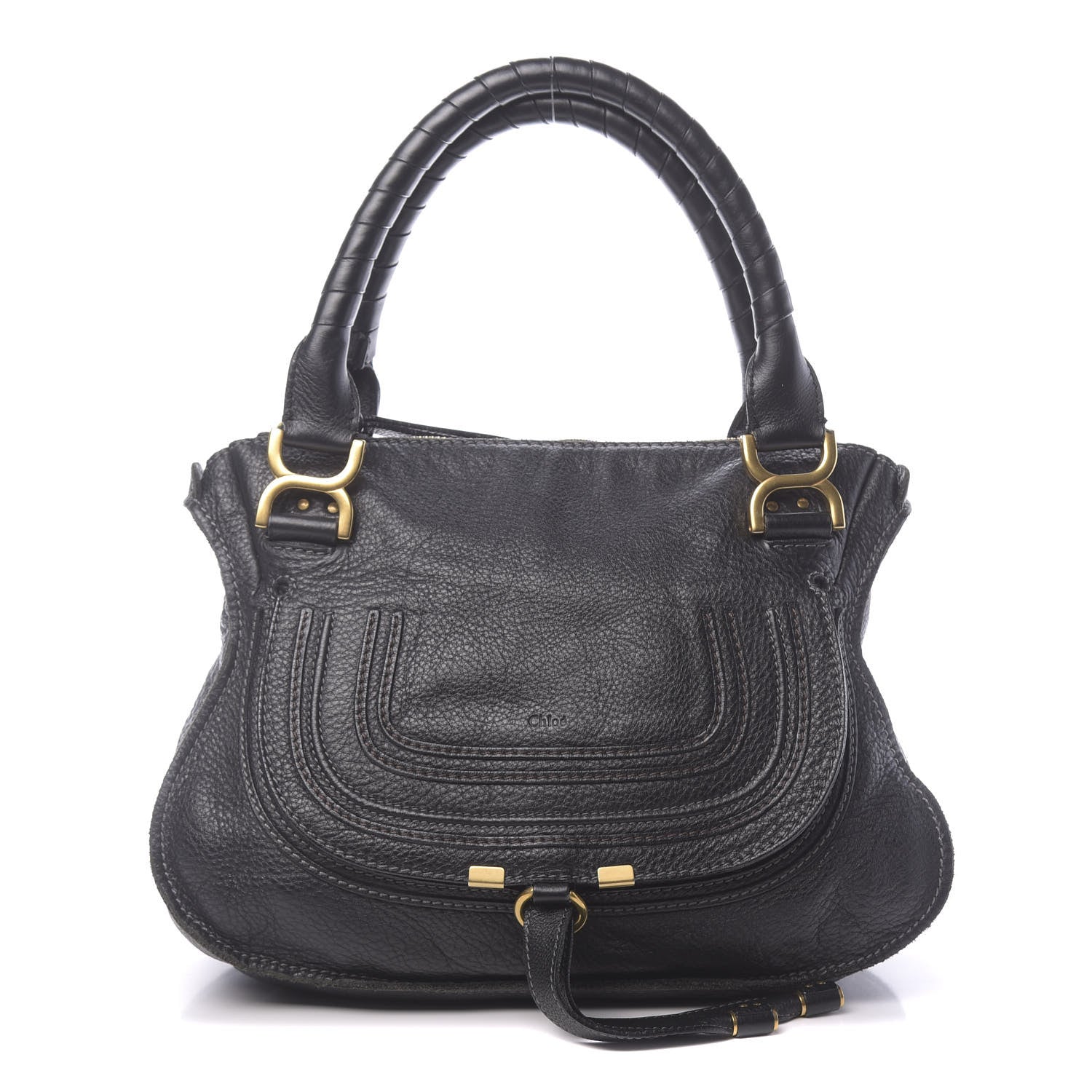 Chloe Calfskin Medium Marcie Satchel Black 1 of 12
