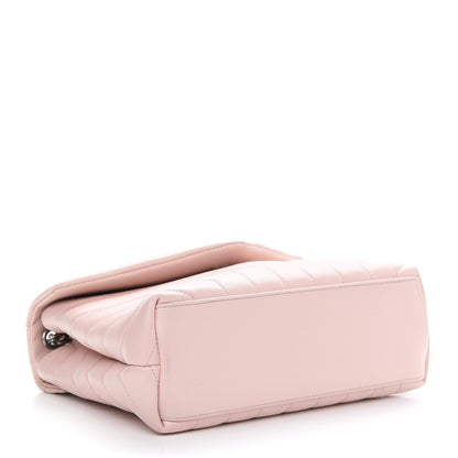 Saint Laurent Calfskin Y Quilted Monogram Small Loulou Chain Satchel Rose Antic 4 of 13