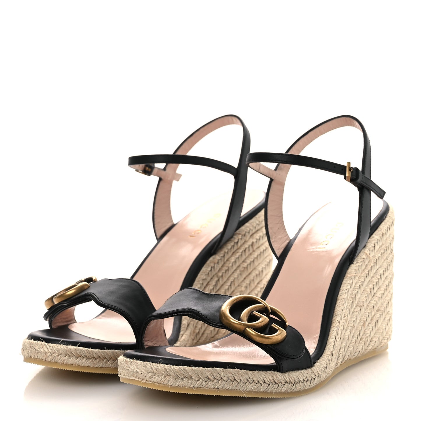 Galassia Aitana Espadrille 10/95mm Wedge Sandals 37.5 Black