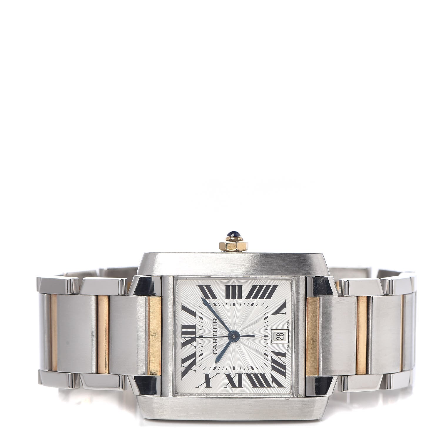 Cartier Stainless Steel 18K Yellow Gold 28mm Tank Francaise Automatic Watch 3 of 6