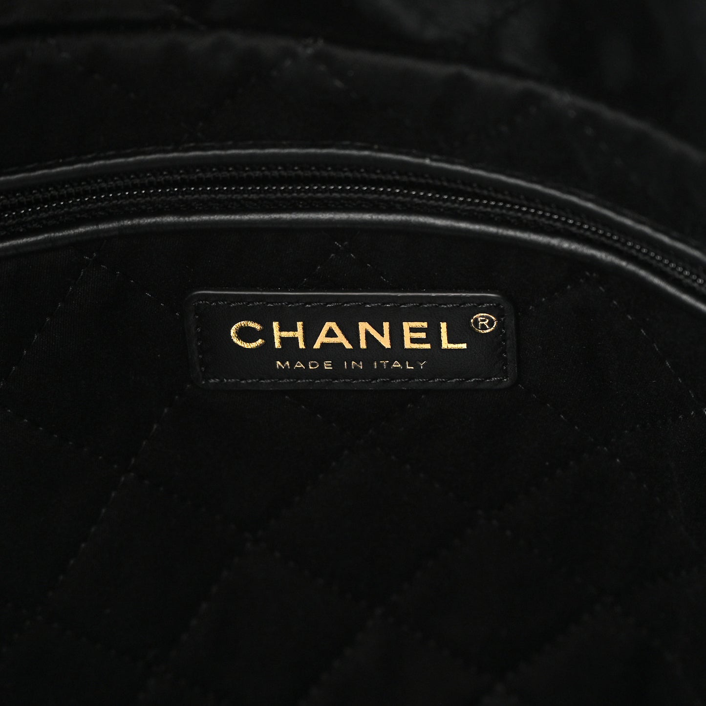 Shiny Calfskin Quilted Small Chanel 22 Black