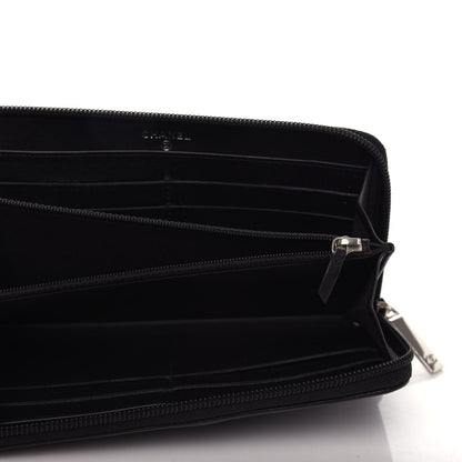 Chanel Caviar Timeless CC Large Gusset Zip Around Wallet Black 5 of 10