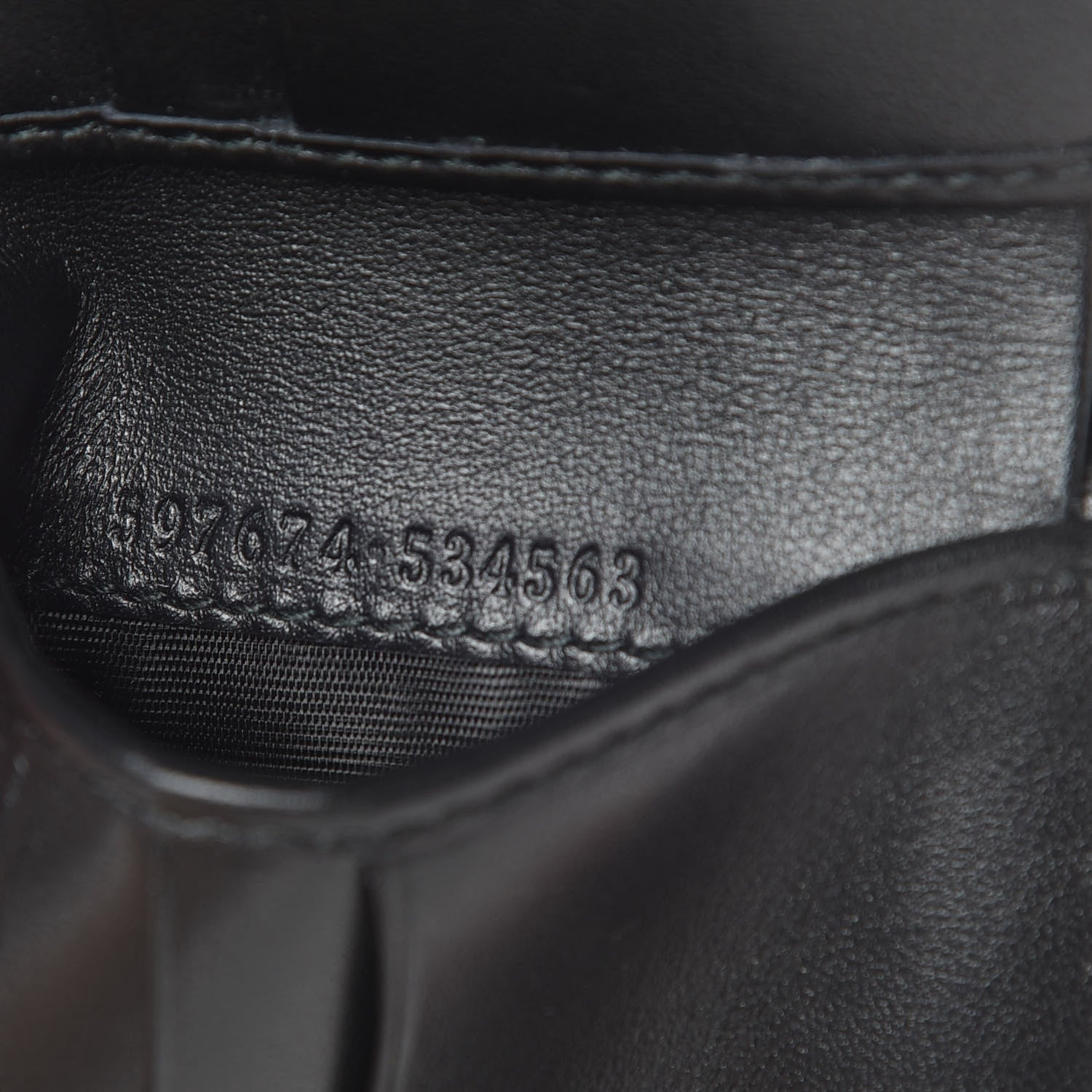 Gucci Calfskin Blade Embroidered Card Case Black 7 of 8