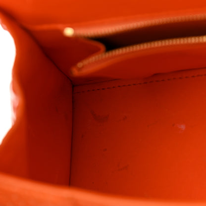 Balenciaga Shiny Calfskin Crocodile Embossed Small Hourglass Top Handle Bag Orange 14 of 14