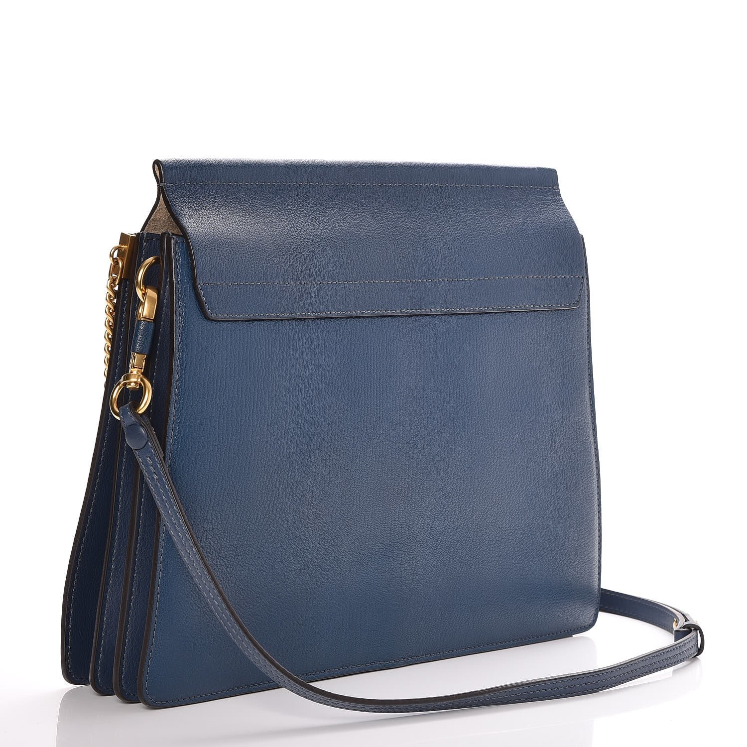 Chloe Calfskin Medium Faye Shoulder Bag Denim Blue 3 of 7