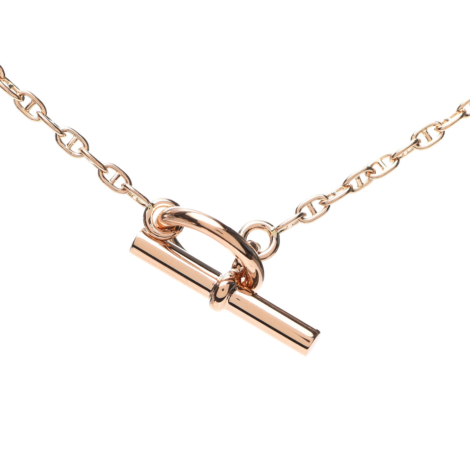Hermes 18K Rose Gold Diamond PM New Farandole Pendant Necklace SH 4 of 6