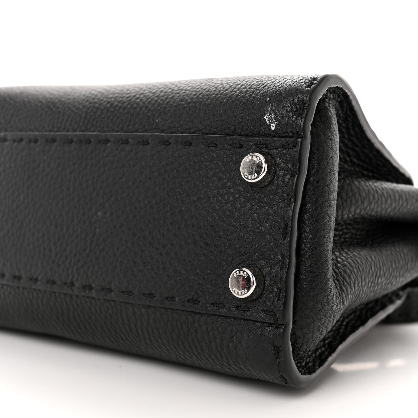 Cuoio Romano Selleria Bi-Color Mini Peekaboo Iconic Satchel Black Mou