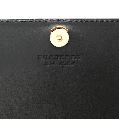 Burberry Grained Calfskin House Check Tartan Mix Hampshire Wallet On Chain Black 6 of 9