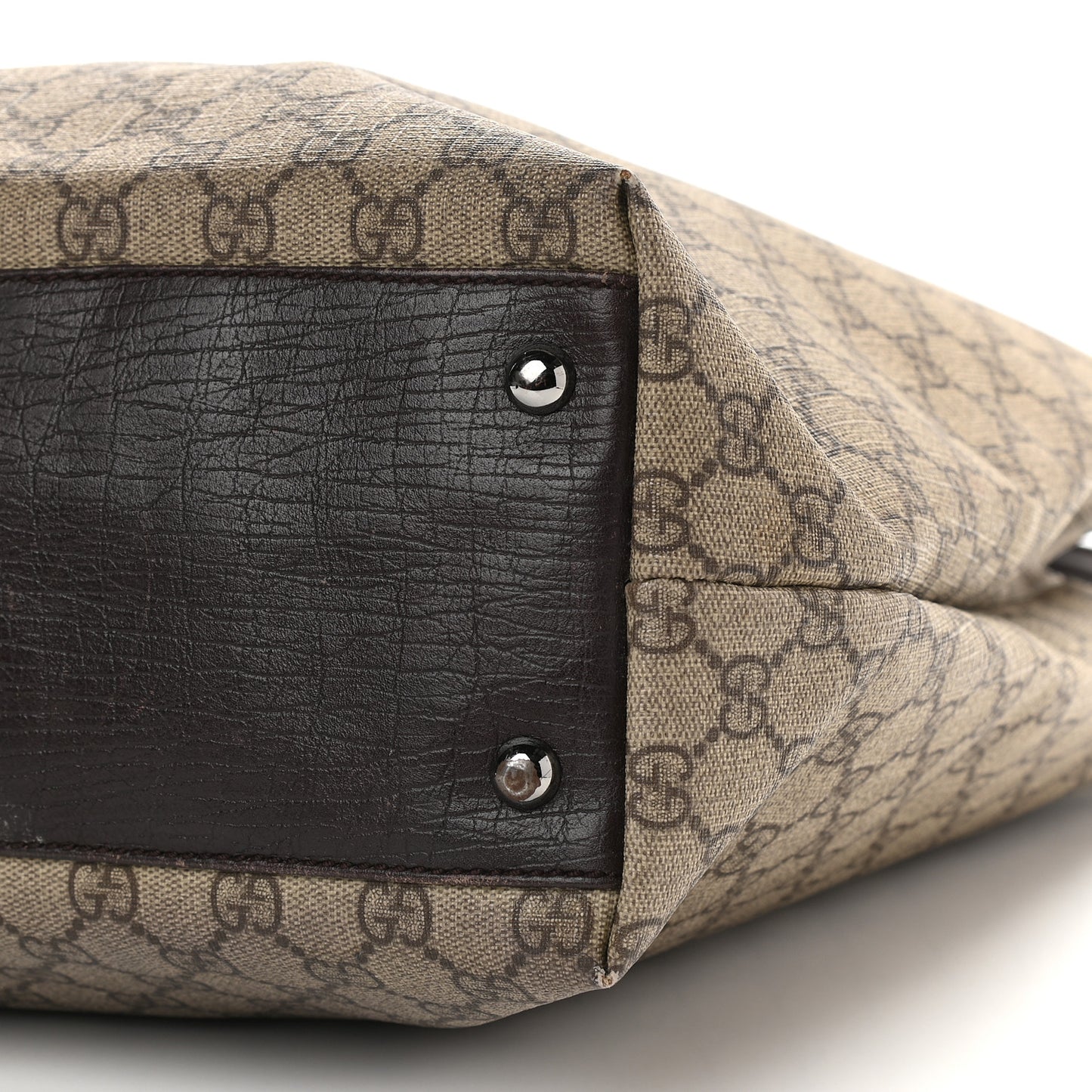 GG Plus Monogram Small Vertical Tote Dark Brown