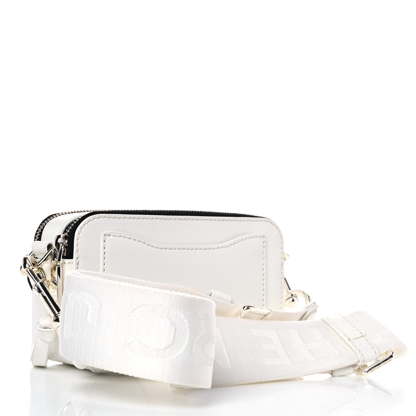 Saffiano Small Snapshot Camera Bag White