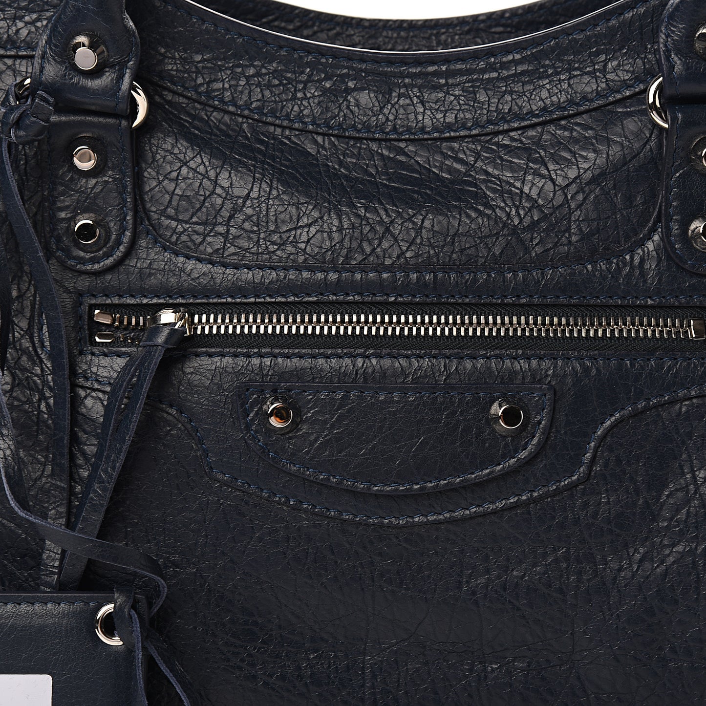 Agneau Classic Silver Hardware City Bleu Obscur
