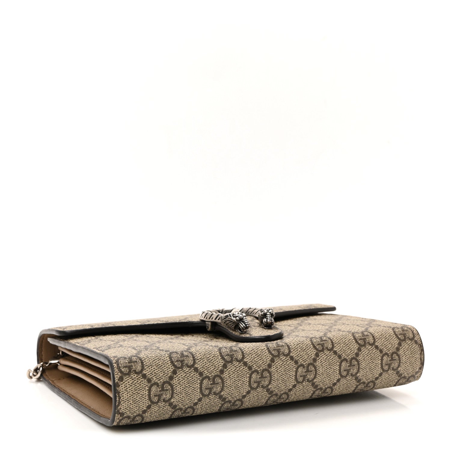 Gucci GG Supreme Monogram Mini Dionysus Chain Wallet Beige Taupe 4 of 9