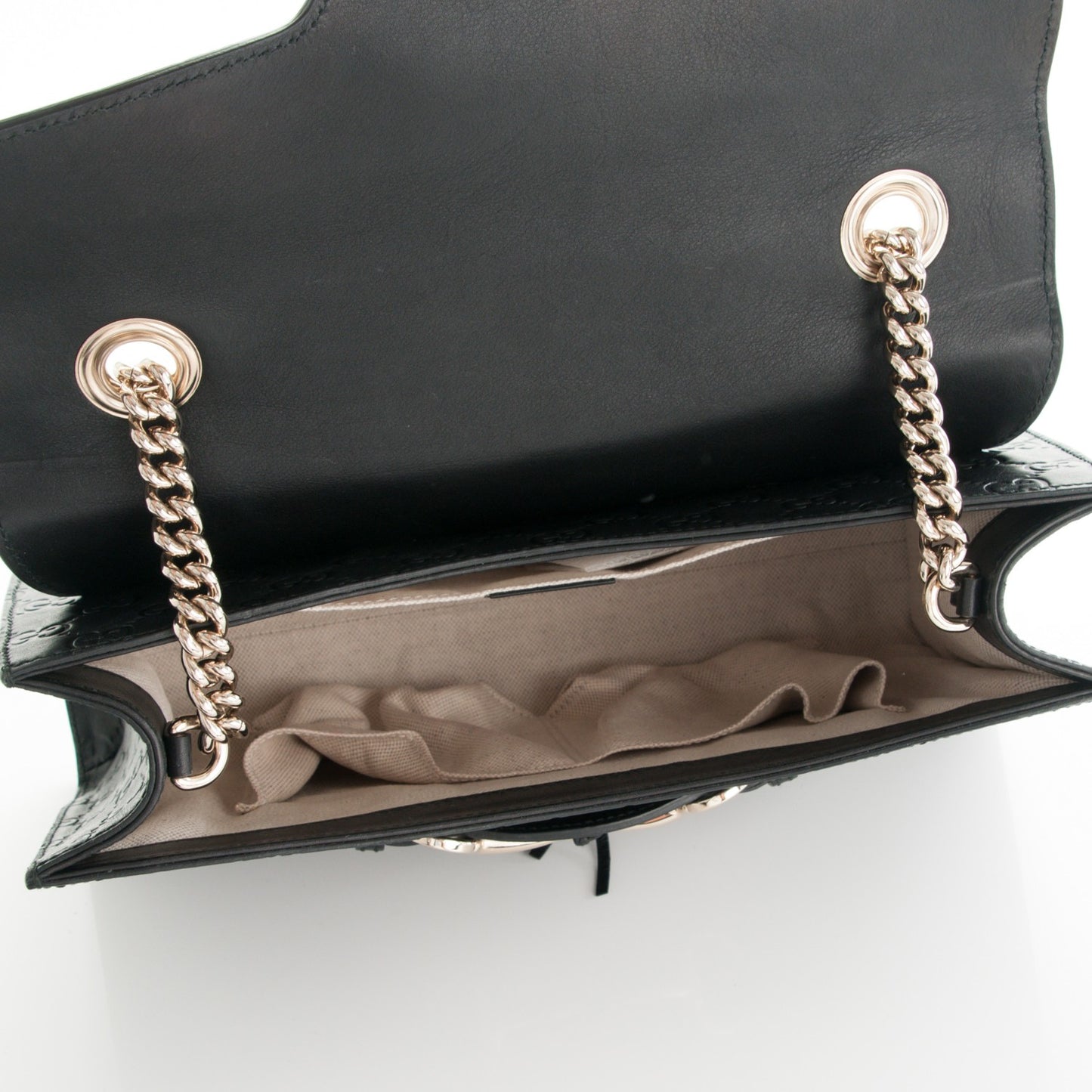 Guccissima Medium Emily Chain Shoulder Bag Black