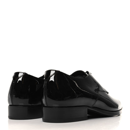 Saint Laurent Patent Baltimora Lace Up Derby Shoes 38.5 Black 4 of 8