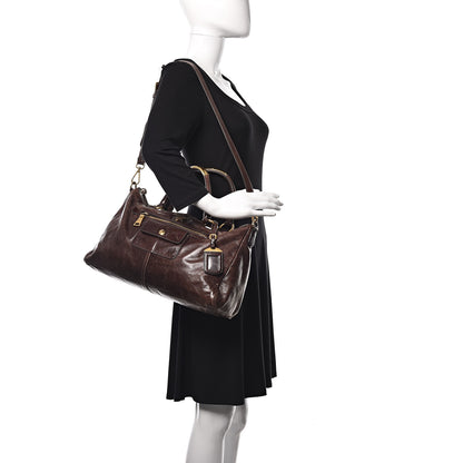 Prada Vitello Shine Shopping Satchel Brown 2 of 23