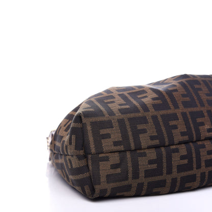 Fendi Zucca Calfskin Crocodile Embossed Chef Hobo Tobacco 8 of 11