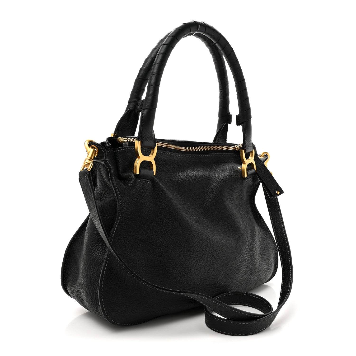 Chloe Calfskin Medium Marcie Satchel Black 3 of 14
