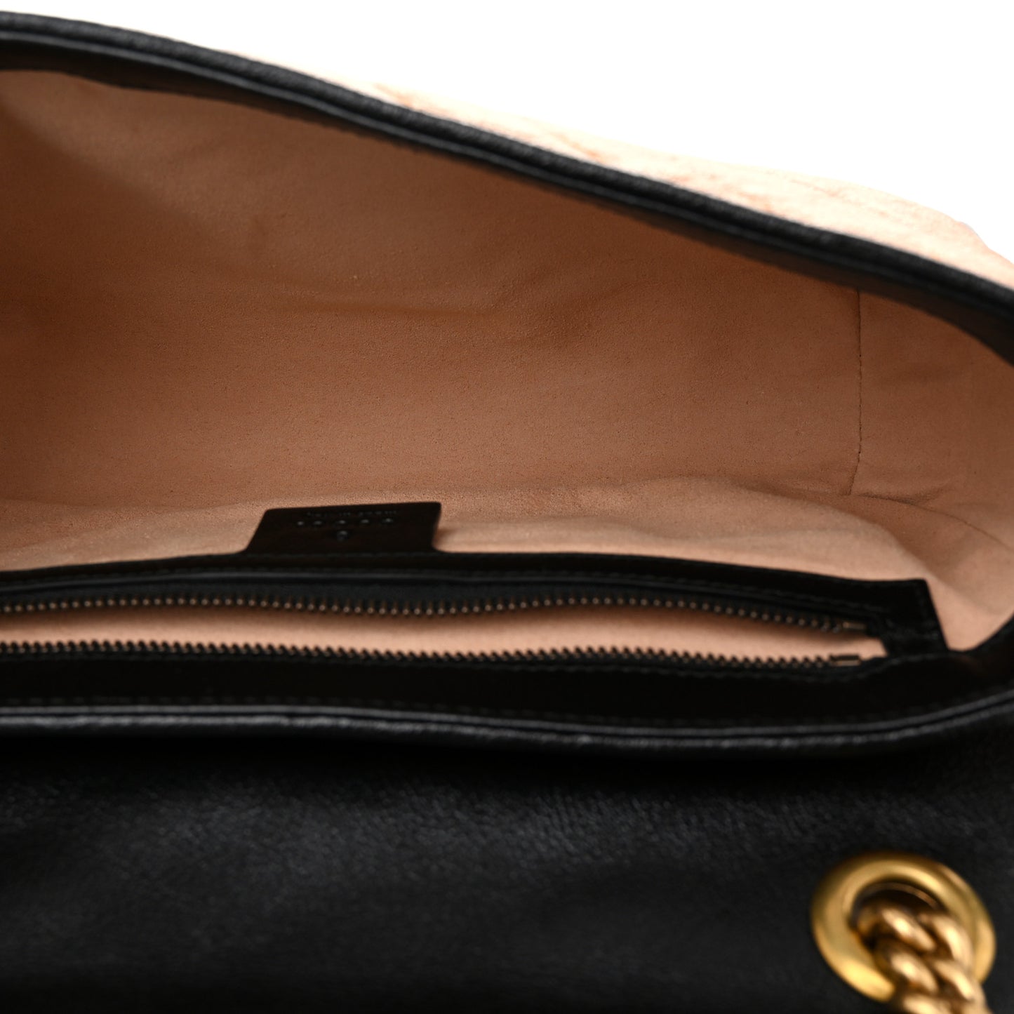 Vintage Effect Calfskin Matelasse Diagonal Small Torchon GG Marmont Shoulder Bag Cognac Black