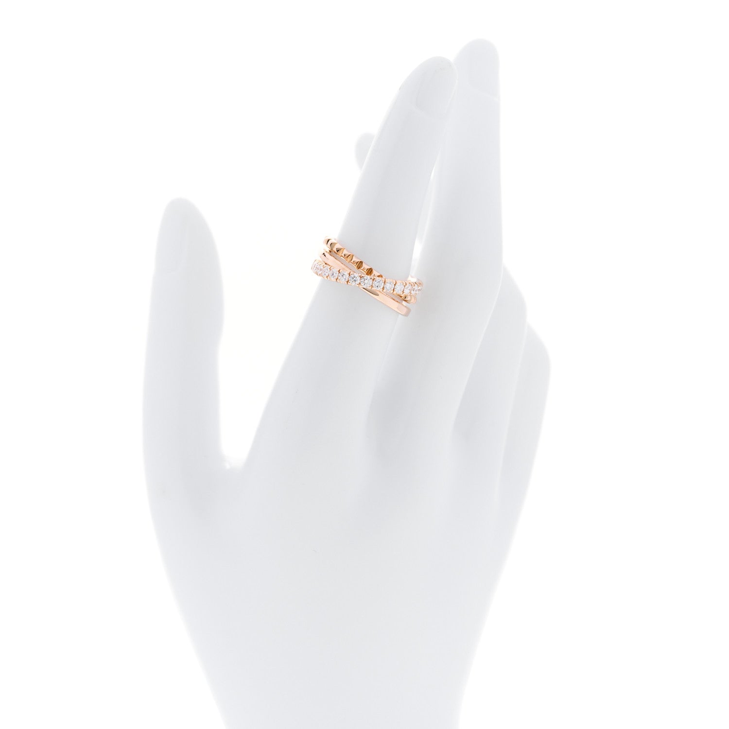 Cartier 18K Pink Gold Diamond Etincelle de Cartier Semi Paved Ring 52 6 2 of 5