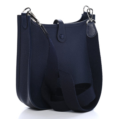 Hermes Taurillon Clemence Evelyne TPM Bleu Nuit 3 of 10