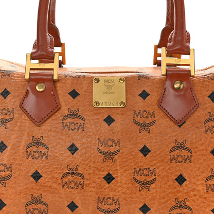 MCM Visetos Essential Boston Bag Cognac 7 of 11