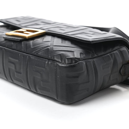 Fendi Nappa FF 1974 Embossed Baguette Black 7 of 10