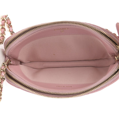 Chanel Iridescent Caviar Quilted Small Clutch With Chain Pink 6 of 16