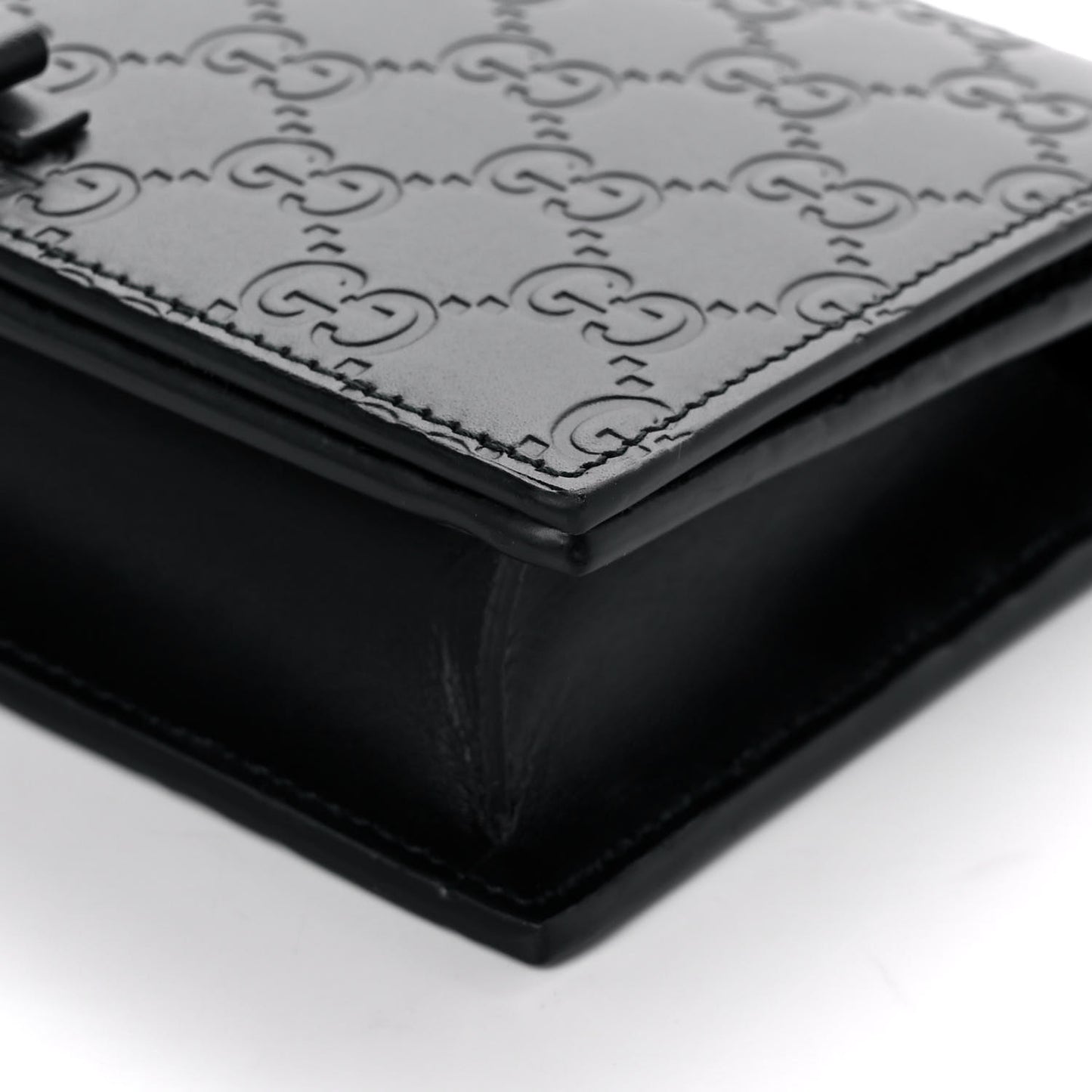 Guccissima Signature Bowy Chain Wallet Black