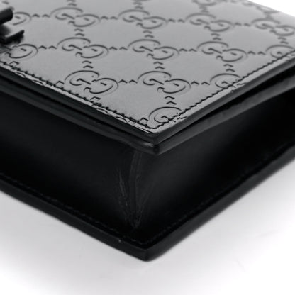 Gucci Guccissima Signature Bowy Chain Wallet Black 9 of 12