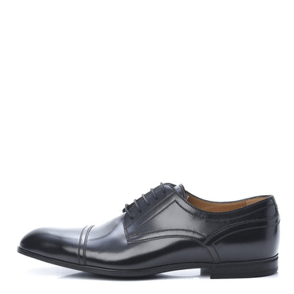 Gucci Calfskin Mens Captoe Derby Loafers 9 Black 1 of 9