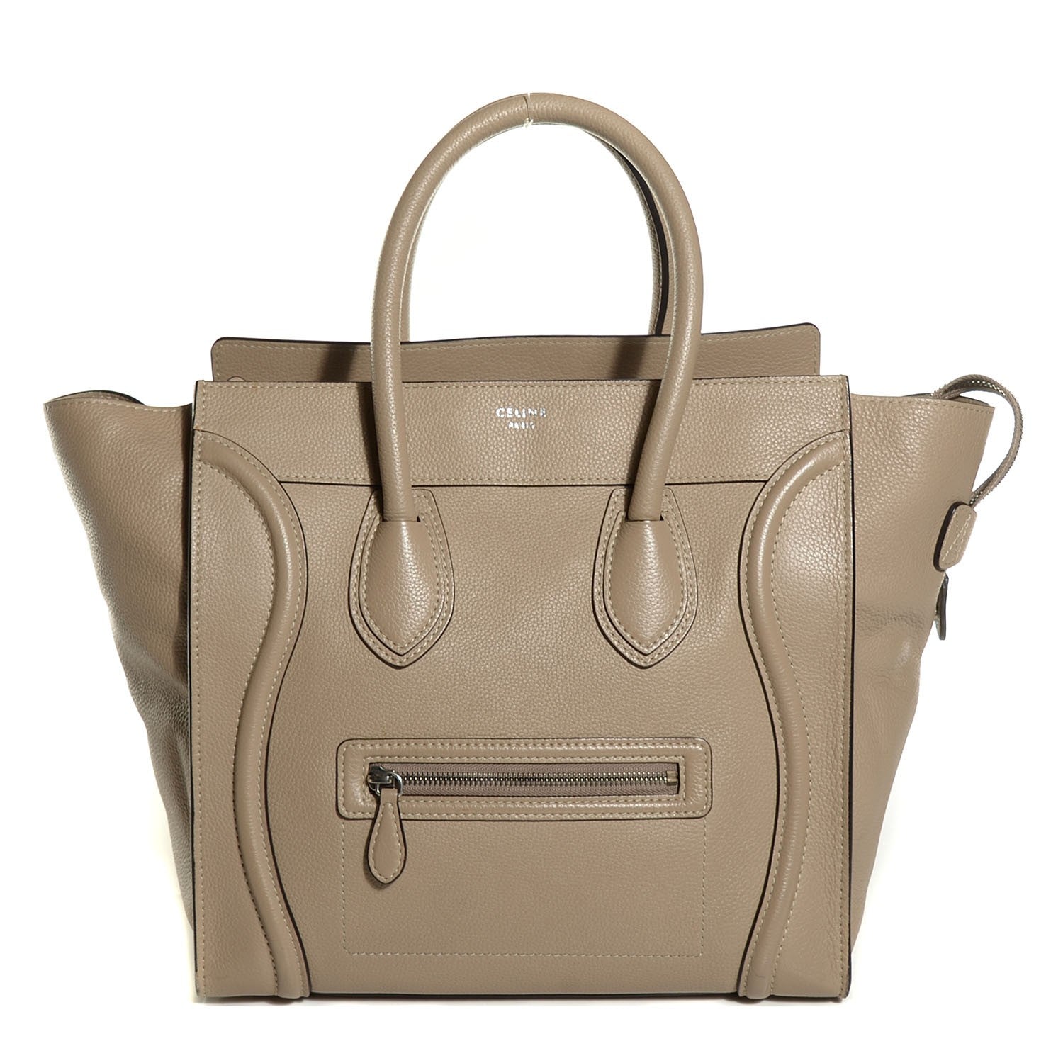 Celine Drummed Calfskin Mini Luggage Dune 1 of 8
