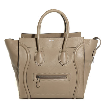 Celine Drummed Calfskin Mini Luggage Dune 1 of 8