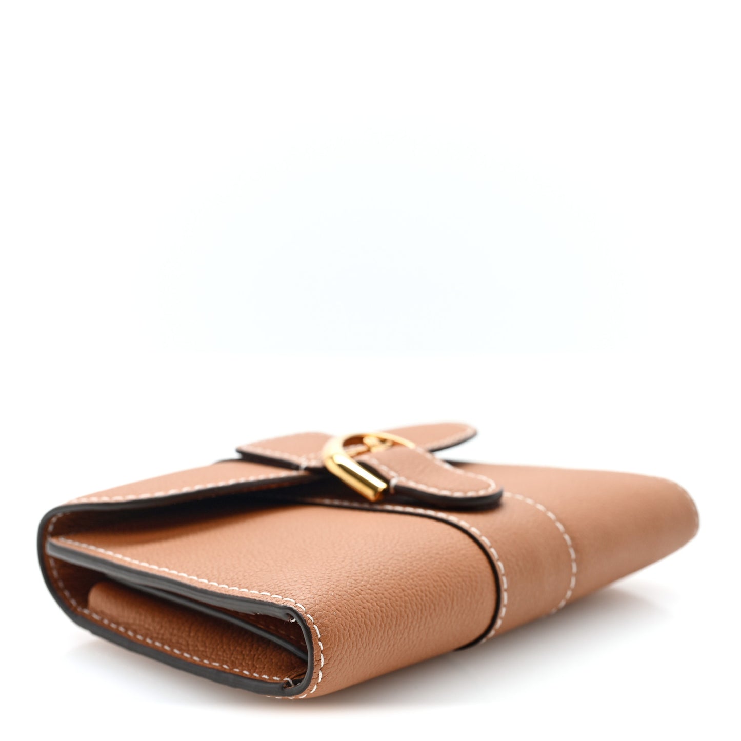 Grained Rodeo Calfskin Brillant Compact Wallet Vegetal