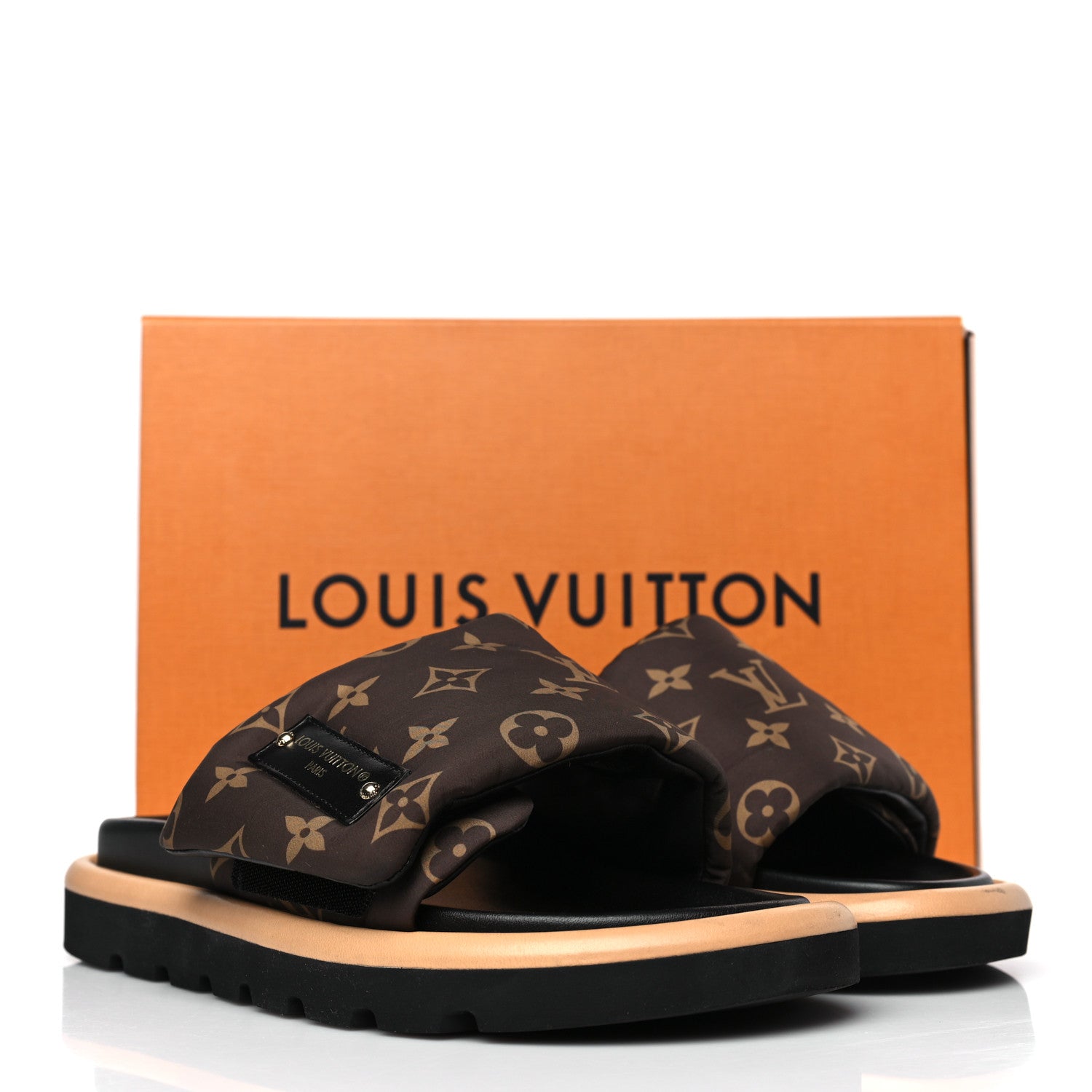 Louis Vuitton Nylon Monogram Pool Pillow Comfort Mule 37 Cacao Brown 10 of 10