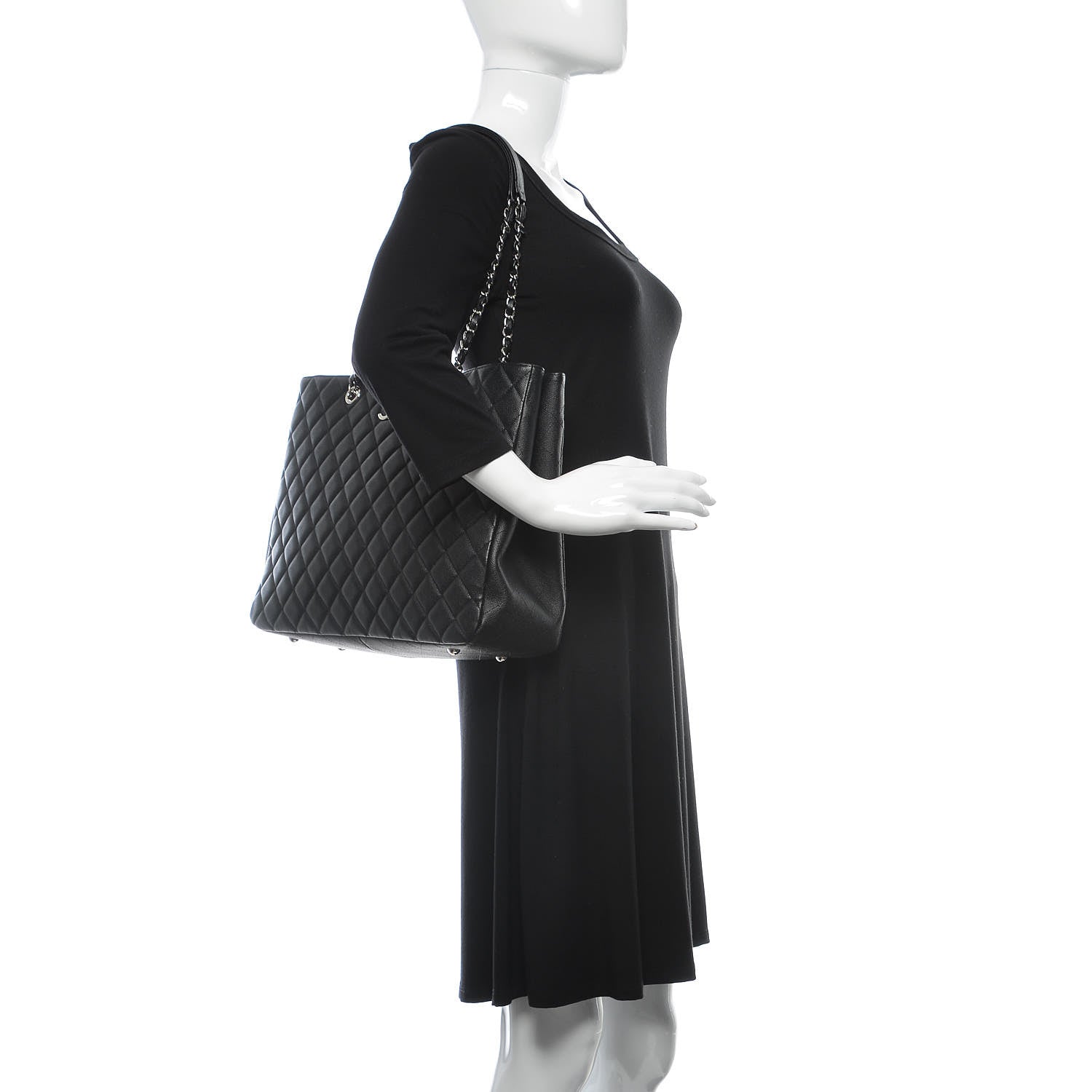 Chanel Caviar Quilted Large Shopping Tote Black 2 of 10
