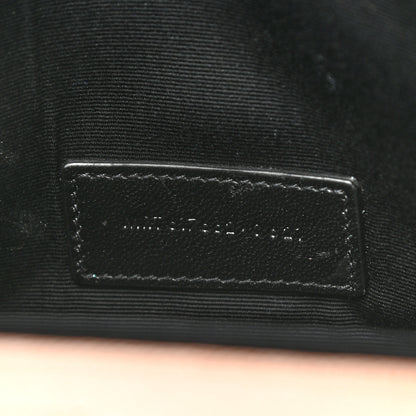Saint Laurent Grain De Poudre Matelasse Chevron Monogram Cassandre Flap Pouch Natural Dark 7 of 8