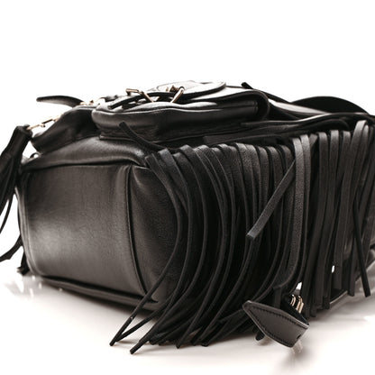 Saint Laurent Calfskin Fringe Festival Backpack Black 8 of 9