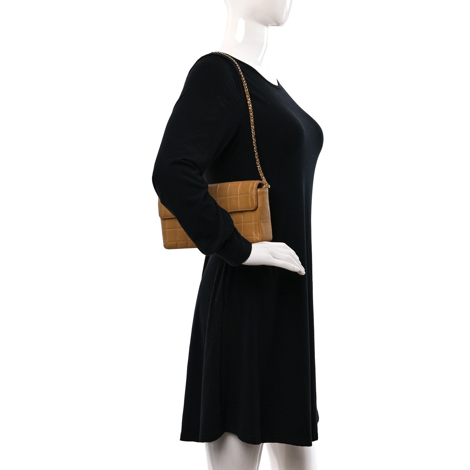 Chanel Lambskin East West Chocolate Bar Flap Beige 2 of 10