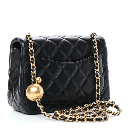 Chanel Lambskin Quilted Mini Pearl Crush Flap Black 2 of 4
