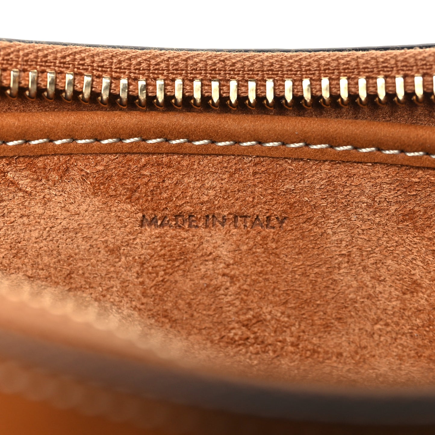 Suede Medium Strap Ava Triomphe Shoulder Bag Camel