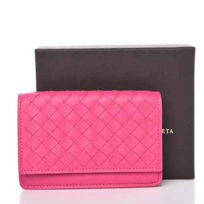 Bottega Veneta Nappa Intrecciato Card Holder Rosa Shock 9 of 9