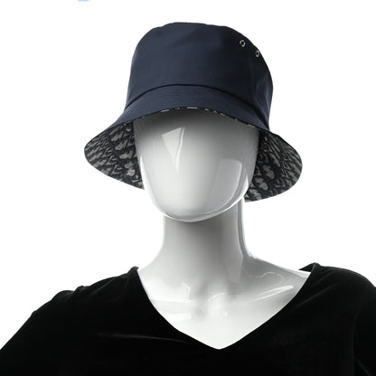 Christian Dior Oblique Reversible Teddy-D Brim Bucket Hat 57 Blue 2 of 8