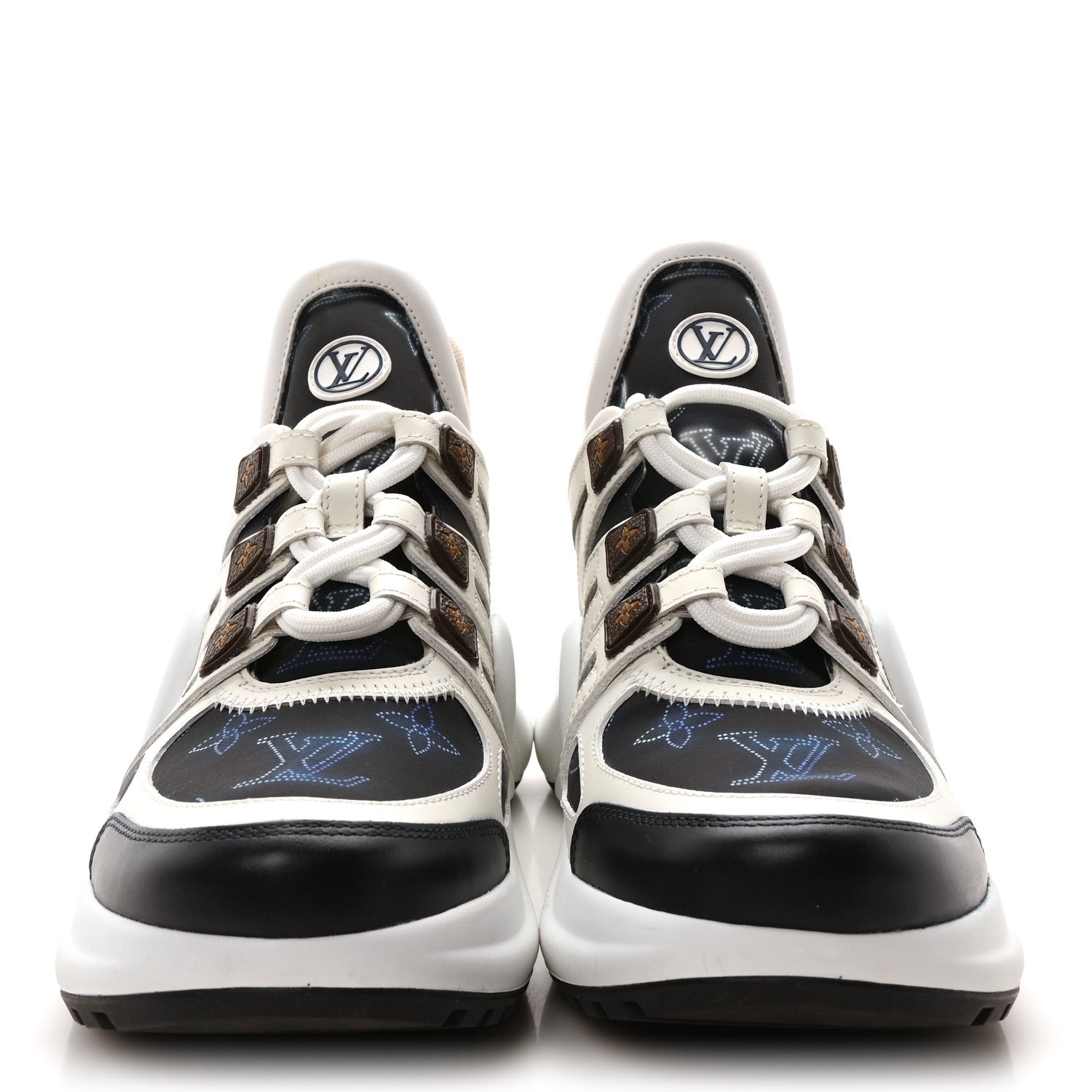 Louis Vuitton Monogram LV Archlight Sneakers 36 White Navy Blue 3 of 8