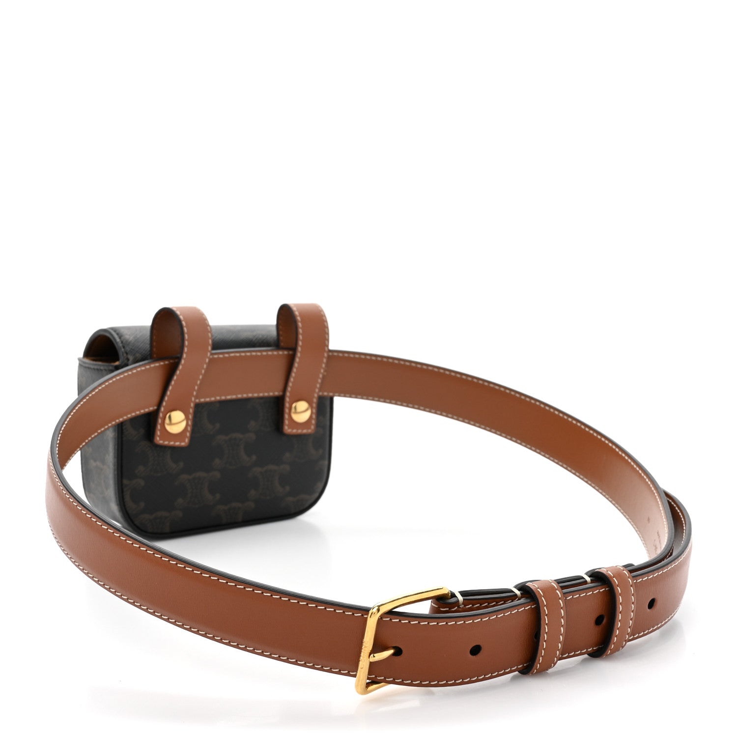 Celine Triomphe Mini Canvas Claude Belt Bag  80 32 Tan 3 of 12