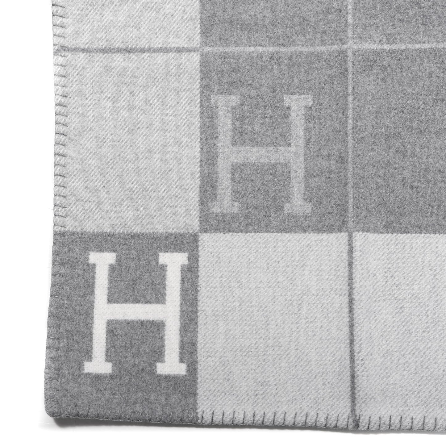 Wool Cashmere Avalon III Blanket Ecru Gris Clair