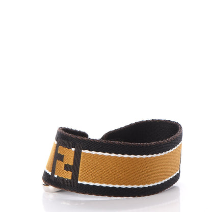 Fendi Ribbon Vitello Century FF Striped Mini Strap You Black Tobacco 2 of 6