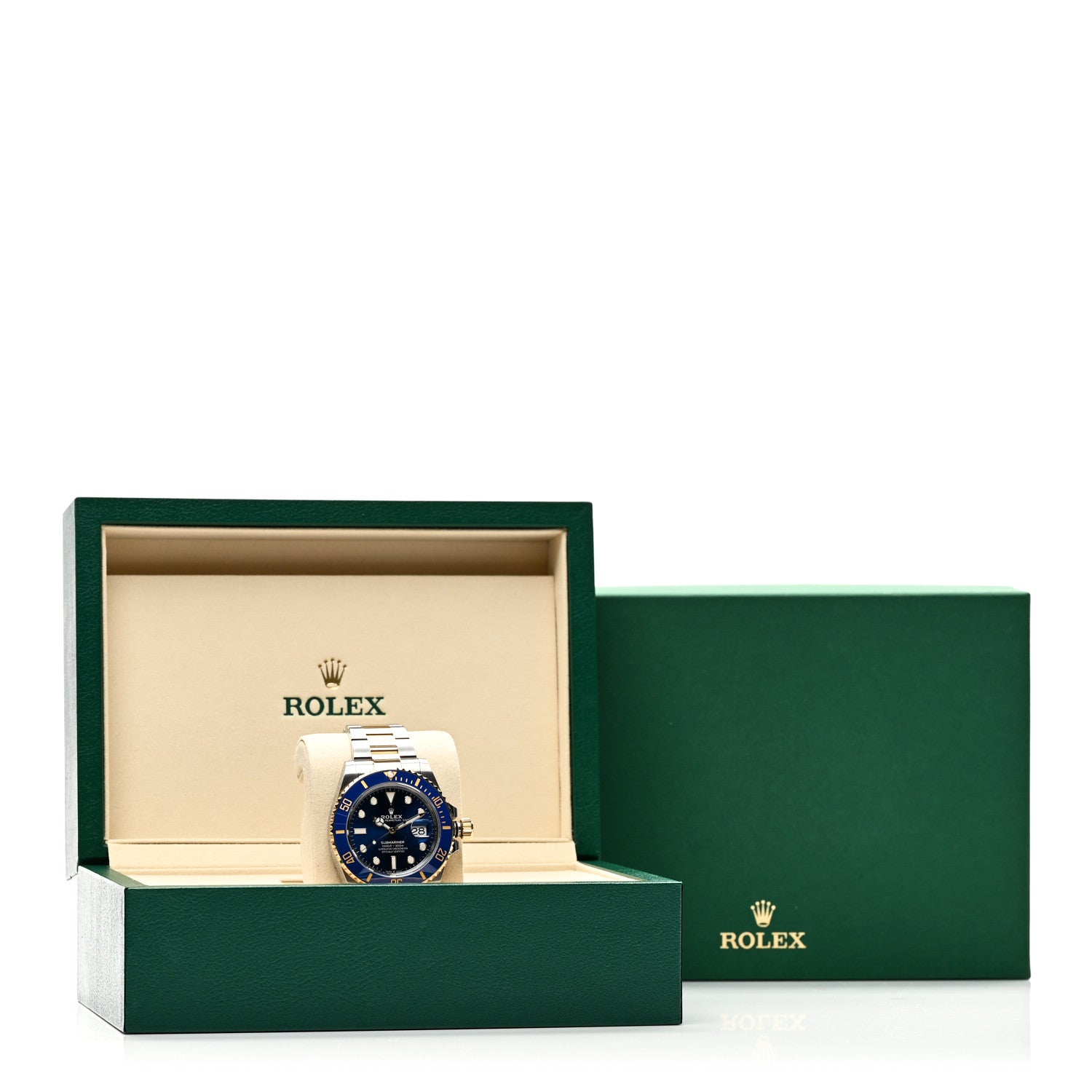 Rolex Stainless Steel 18K Yellow Gold 41mm Submariner Date Watch Royal Blue 126613LB 5 of 5
